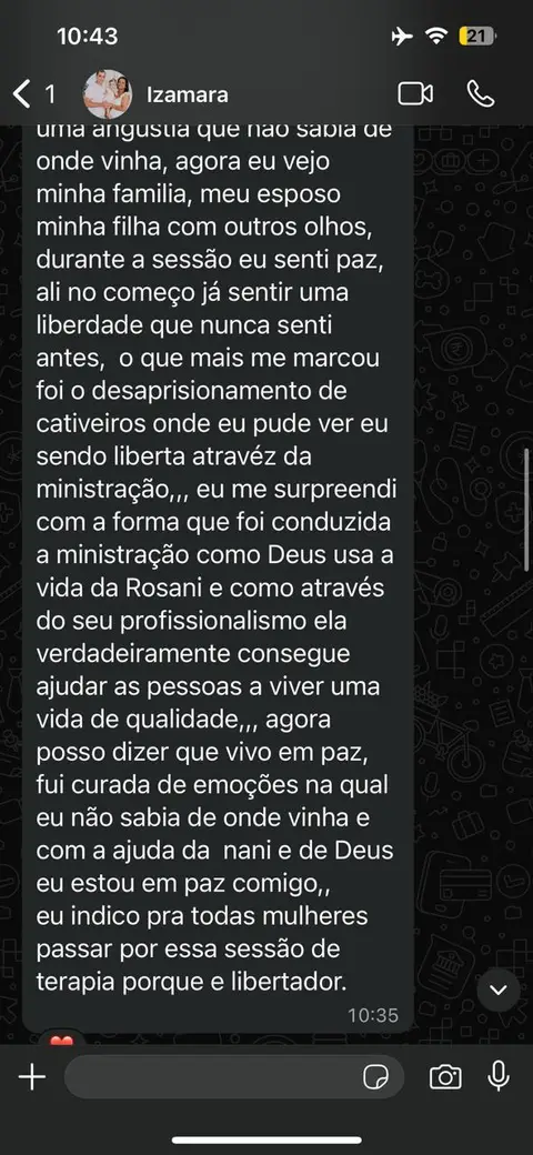 Continuação do depoimento de Izamara