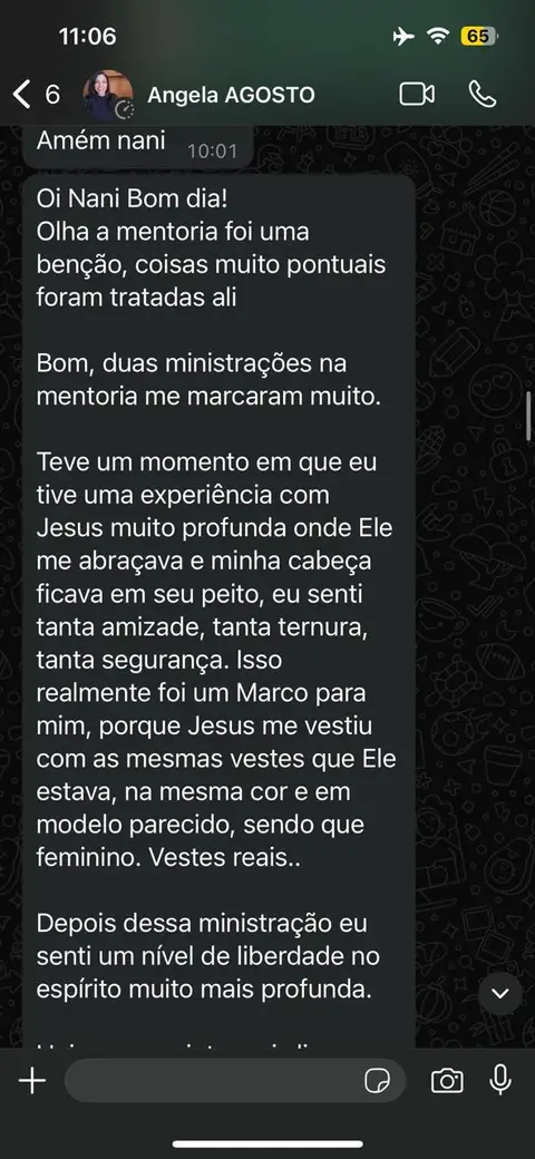 Depoimento de Angela sobre a mentoria